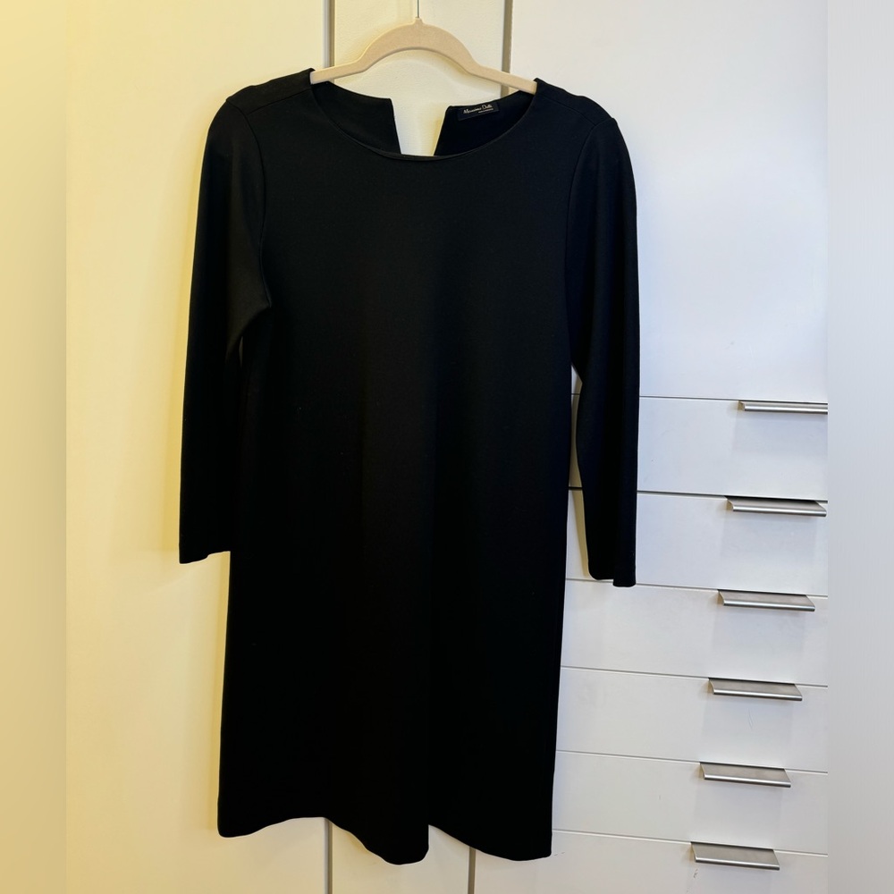 Massimo Dutti Black Midi dress